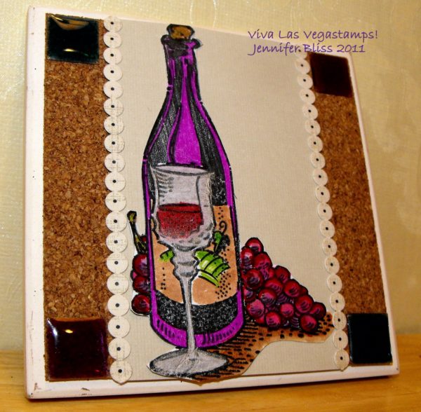 Wine Bottle/Glass/Grapes 2 1/4 x 3 3/4-29076