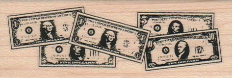 Paper Money 1 1/4 x 3 1/4