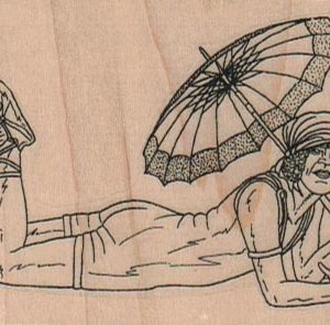Umbrella Lady Lying 3 x 2-0