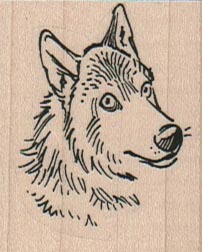 Wolf Face 1 1/2 x 1 3/4