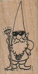 Gnome With Stick 1 x 1 3/4