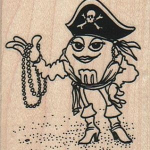 Pirate M With Beads 2 1/4 x 2 1/2-0