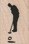 Golfer Silhouette 3/4 x 1-0