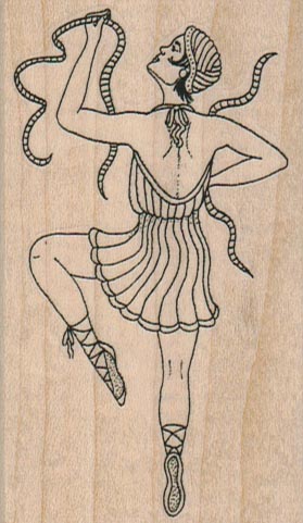 Snake Lady Dancing 2 x 3 1/4