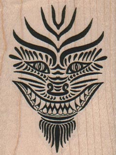 Tribal Face 1 3/4 x 2 1/4