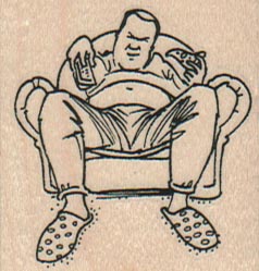 Man In Chair 1 3/4 x 1 3/4