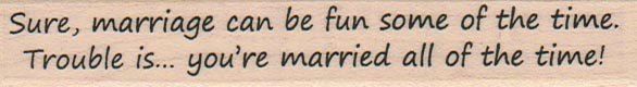 Sure, Marriage Can Be Fun 3/4 x 4