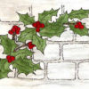 Holly On Wall 3 x 2 1/2-23529