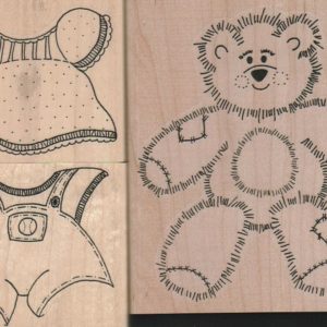 Teddy Bear Set Unmounted 3 3/4 x 4 1/4, 2 3/4 x 2 1/4, 2 3/4 x 2 1/4-0