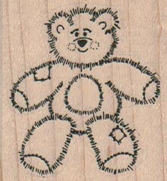 Teddy Bear With Patches 1 3/4 x 1 3/4