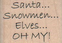 Santa, Snowmen, Elves 1 1/2 x 1