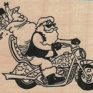 Motorcycle Santa 3 3/4 x 2 3/4-0