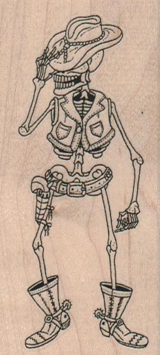 Skeleton Cowboy 1 3/4 x 3 1/2