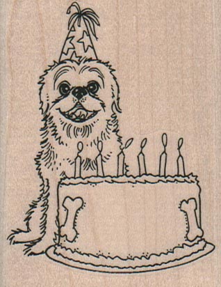 Birthday Cake Dog 2 1/4 x 2 3/4