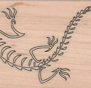 Straight Tale Reptile Outline 2 1/4 x 4 1/4-0