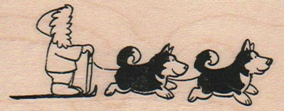 Two-Dog Dogsled 1 1/4 x 2 3/4