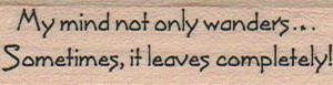 My Mind Not Only Wanders 3/4 x 2 1/4-0