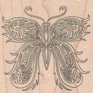 Tribal Butterfly Outline 2 3/4 x 2 1/2-0