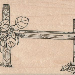 WoodFence With Flowers 3 1/2 x 5-0