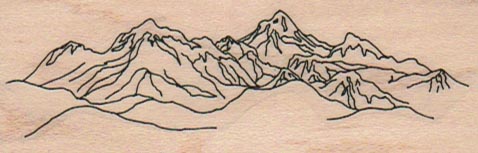 Mountain Range 1 1/4 x 3 1/4