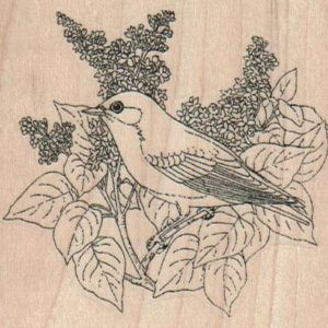 Bluebird In Lilacs 3 x 2 3/4-0