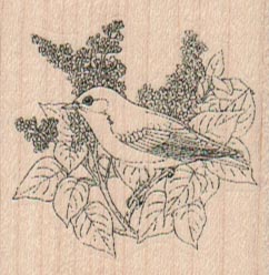 Bluebird In Lilacs 1 3/4 x 1 3/4