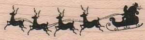 Santa And Reindeer 3/4 x 2 1/4-0