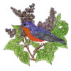Bluebird In Lilacs 1 3/4 x 1 3/4-24862