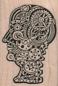 Steampunk Head Large 1 3/4 x 2 1/2