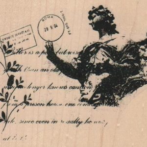 Lady With Writing Background 4 x 3-0