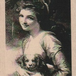 Lady With Dog 2 1/4 x 3-0