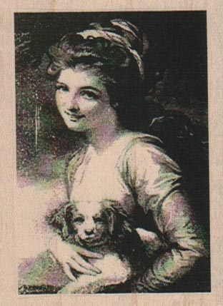 Lady With Dog 2 1/4 x 3