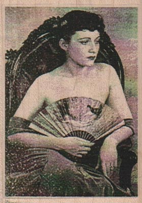 Lady With Fan 2 x 2 3/4