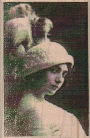 Lady In Feathered Hat 2 x 3