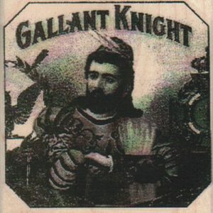 Gallant Knight Photo Image Label 2 3/4 x 2 3/4-0