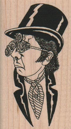 Steampunk Glasses Man 1 3/4 x 3