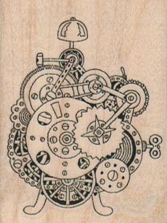 Steampunk Clock 1 3/4 x 2 1/4