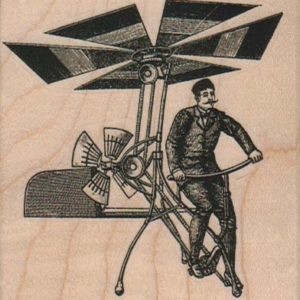 Man In Flying Machine 2 3/4 x 2 3/4-0