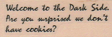 Welcome To The Dark Side 1 x 2 1/2