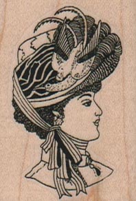 Lady In Bird Hat 1 1/2 x 2