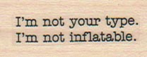 I’m Not Your Type 3/4 x 1 1/2