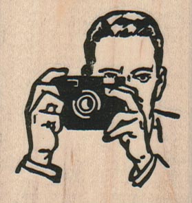 Man With Camera/Large 2 x 2