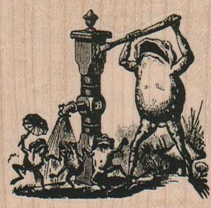 Frog Pumping Water 2 1/4 x 2-0
