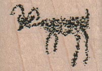 Petroglyph Sheep With Horns 1 1/2 x 1