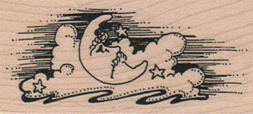 Moon, Clouds And Stars 1 1/4 x 2 1/2