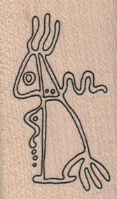 Petroglyph Bunny Rabbit 1 1/4 x 2