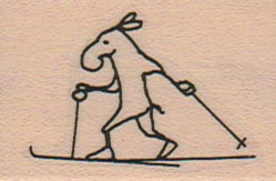 Moose Cross Country Skiing 1 1/4 x 1 3/4