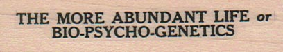 The More Abundant Life 3/4 x 2 3/4