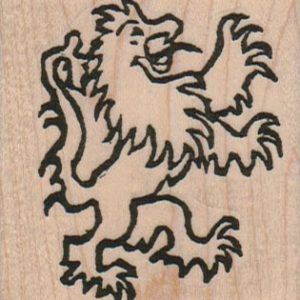 Rampant Lion Facing Right 2 1/4 x 2 1/2-0