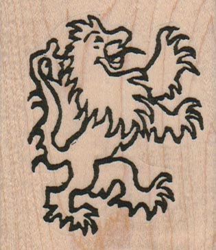 Rampant Lion Facing Right 2 1/4 x 2 1/2